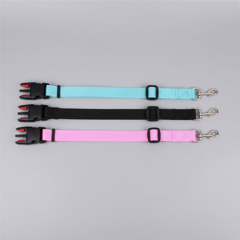 Adjustable Pet Cat Dog Car Seat Belt Pet Seat Vehicle Dog Harness Lead Clip Safety Lever Traction Dog Collars Dogs Accessoires Pets Products..