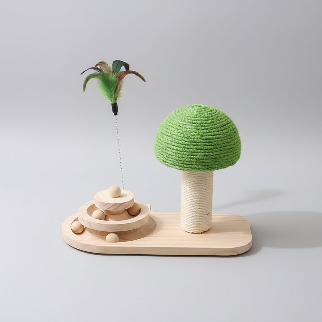 Pet Cat Tree Toys Cat Scratch Post Pet Furniture Scratching Post Cats Claw Scratcher Double Sisal Balls Cat Accessories....