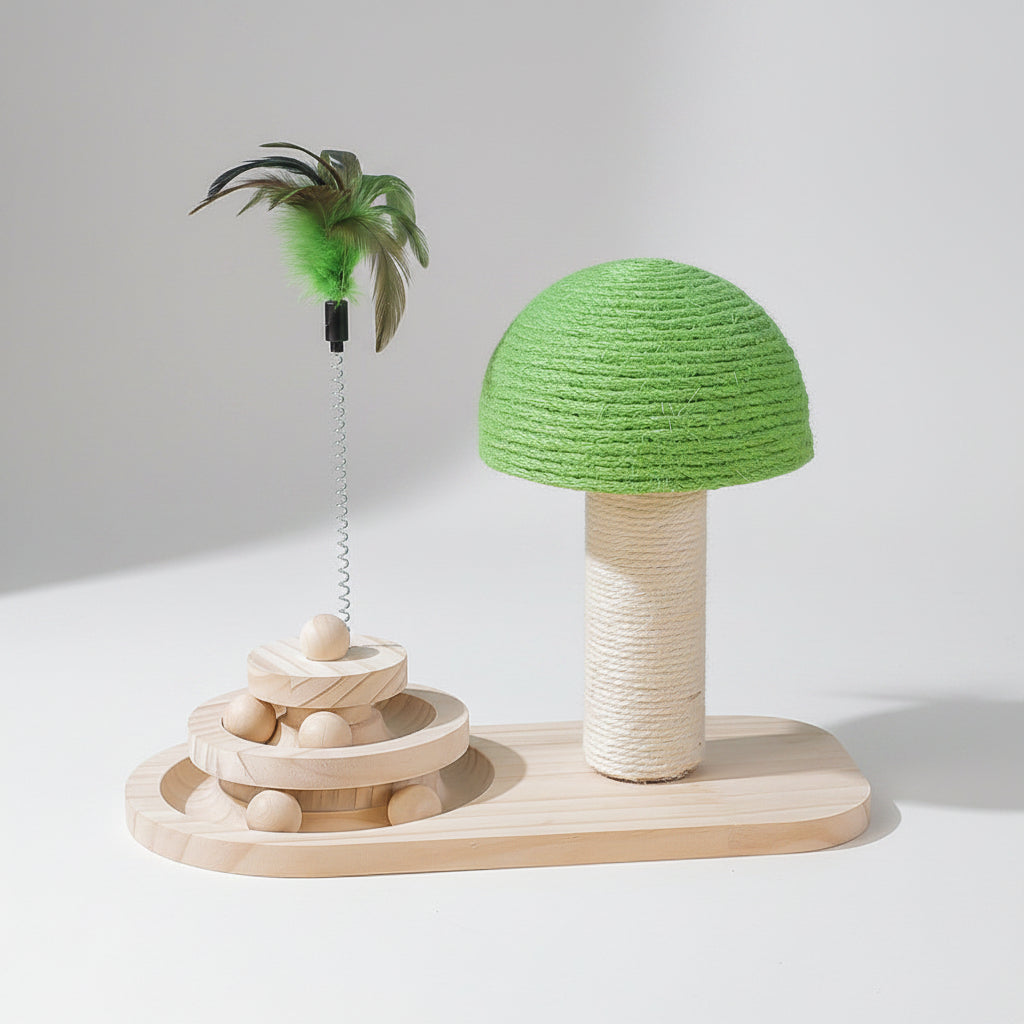 Pet Cat Tree Toys Cat Scratch Post Pet Furniture Scratching Post Cats Claw Scratcher Double Sisal Balls Cat Accessories..