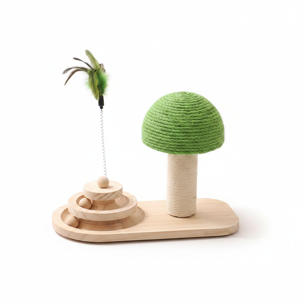 Pet Cat Tree Toys Cat Scratch Post Pet Furniture Scratching Post Cats Claw Scratcher Double Sisal Balls Cat Accessories